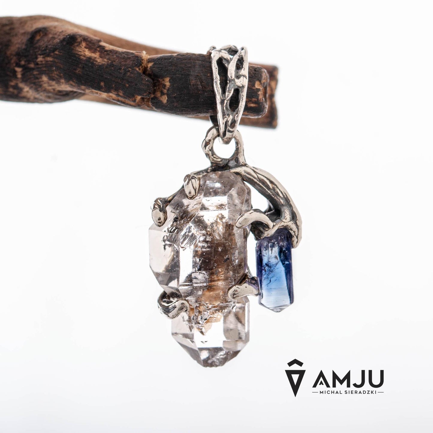 Tibetan Quartz and Tanzanite, pendant