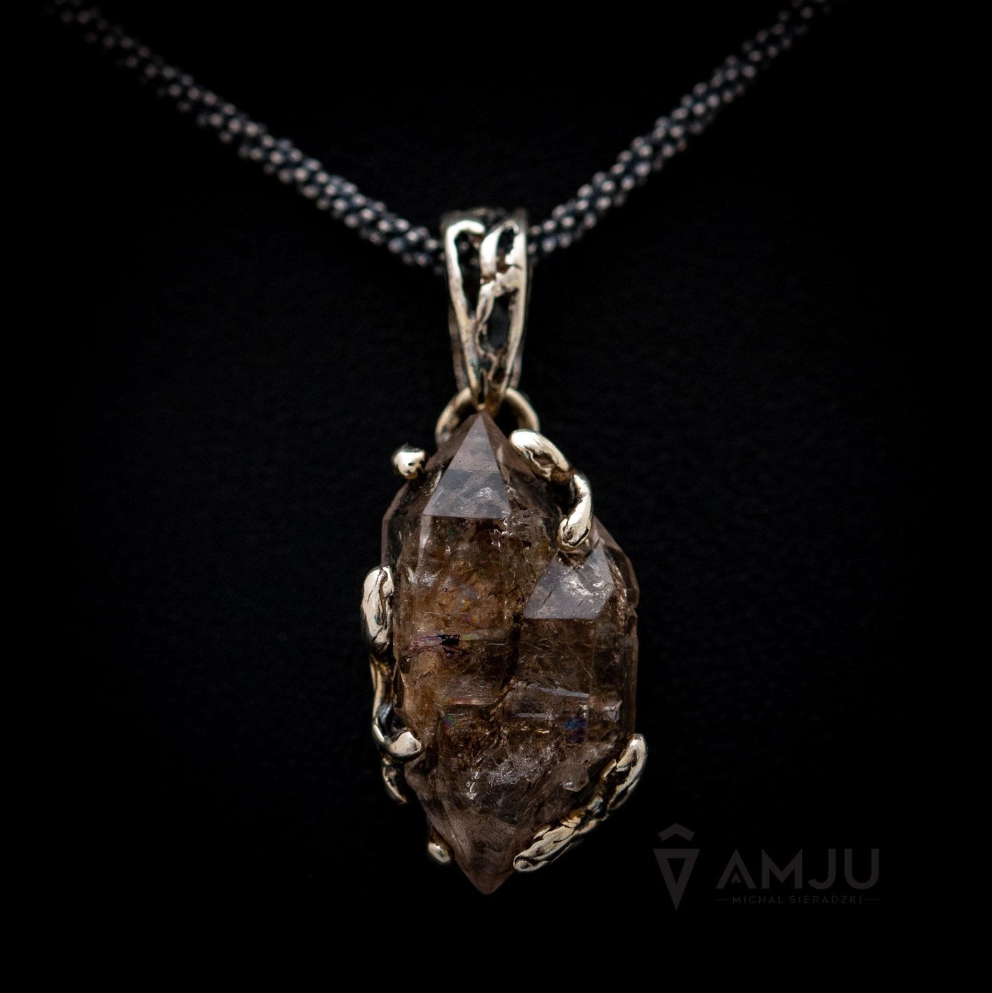 Twin Skeletal Tibetan Quartz, pendant