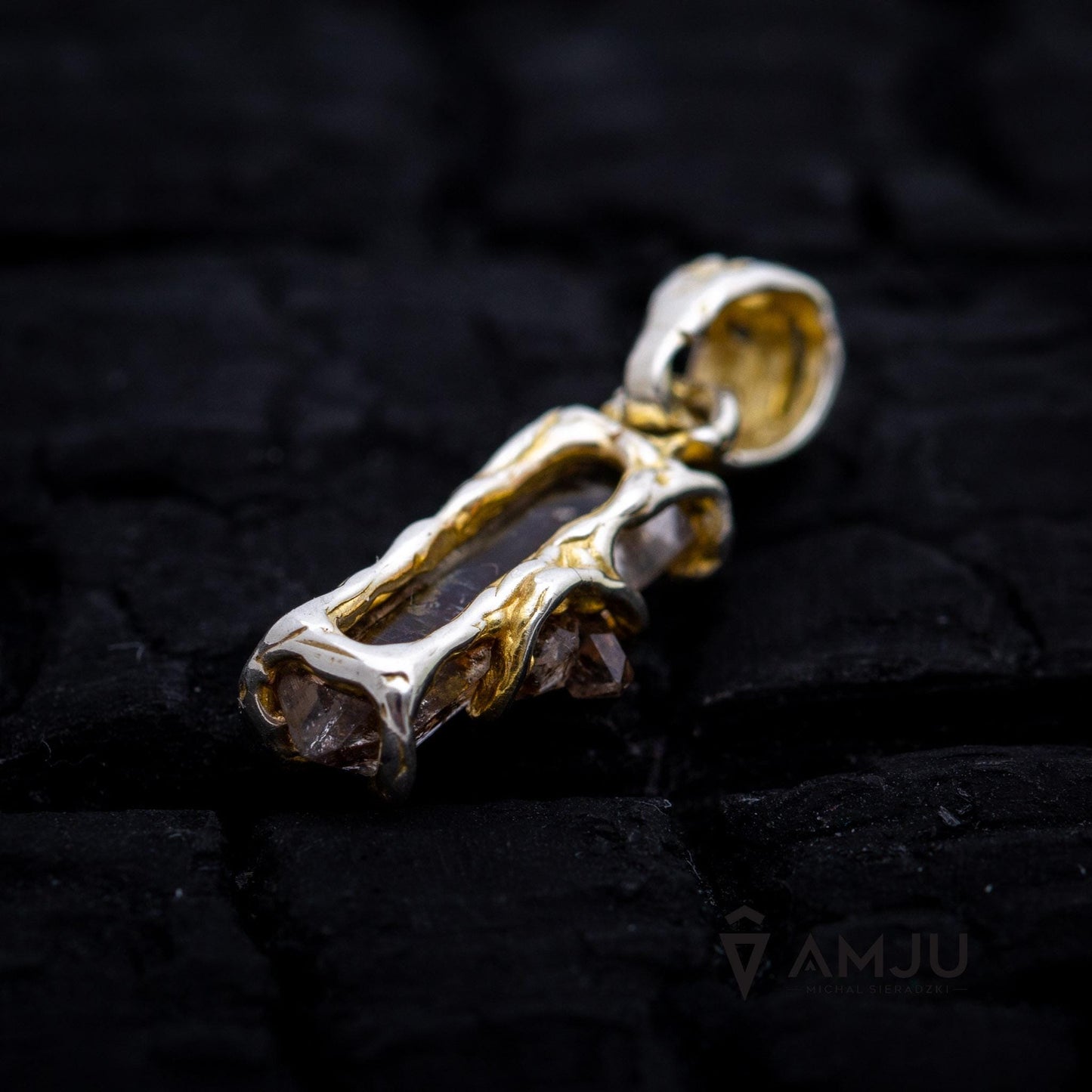 Tibetan Quartz with baby crystals, pendant