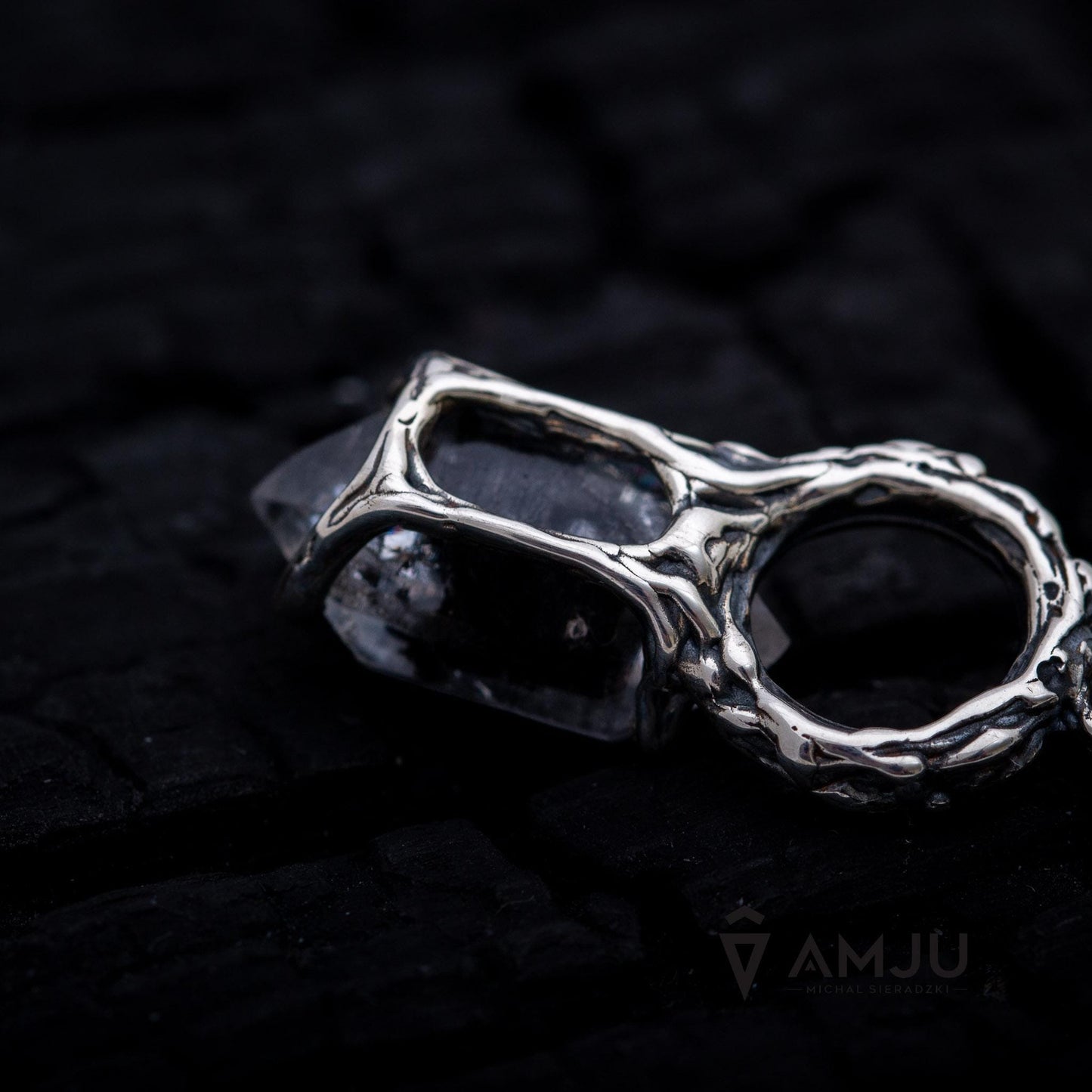 Black Rainbow Tibetan Quartz, pendant