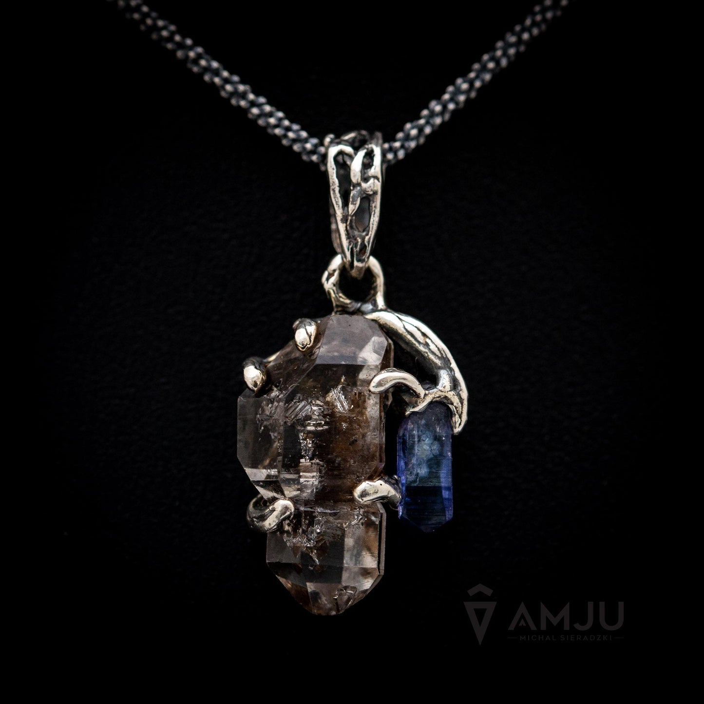 Tibetan Quartz and Tanzanite, pendant