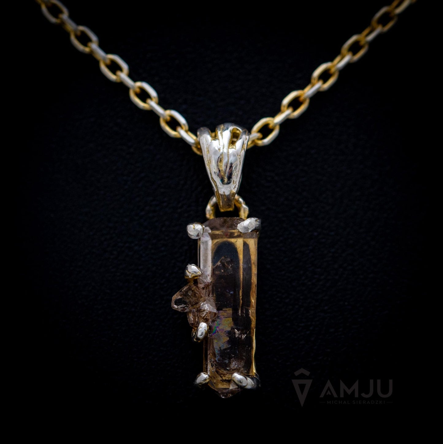 Tibetan Quartz with baby crystals, pendant