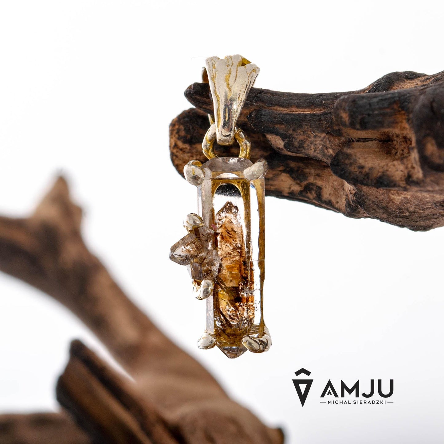 Tibetan Quartz with baby crystals, pendant