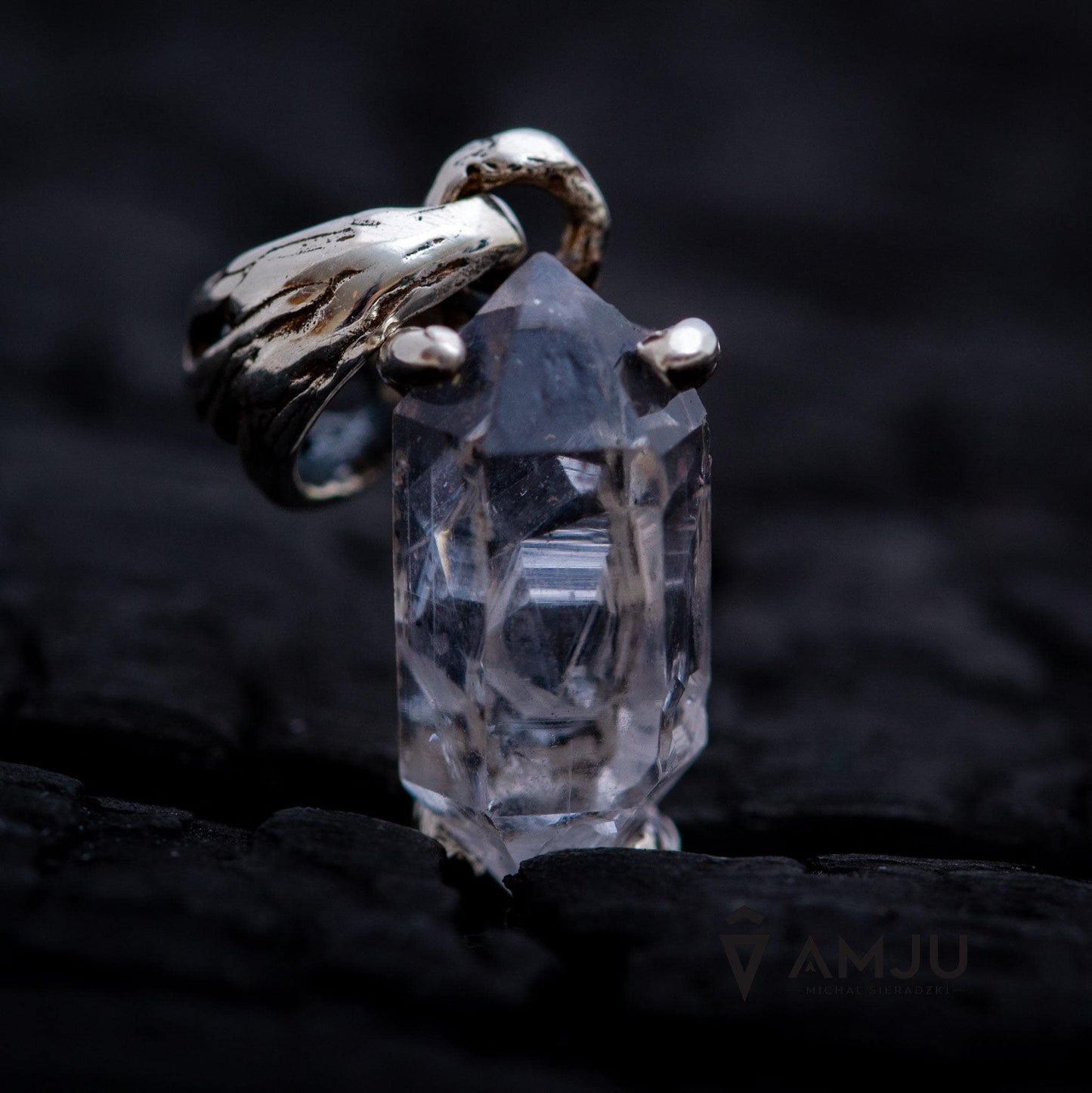 Tibetan Quartz with key formation, pendant