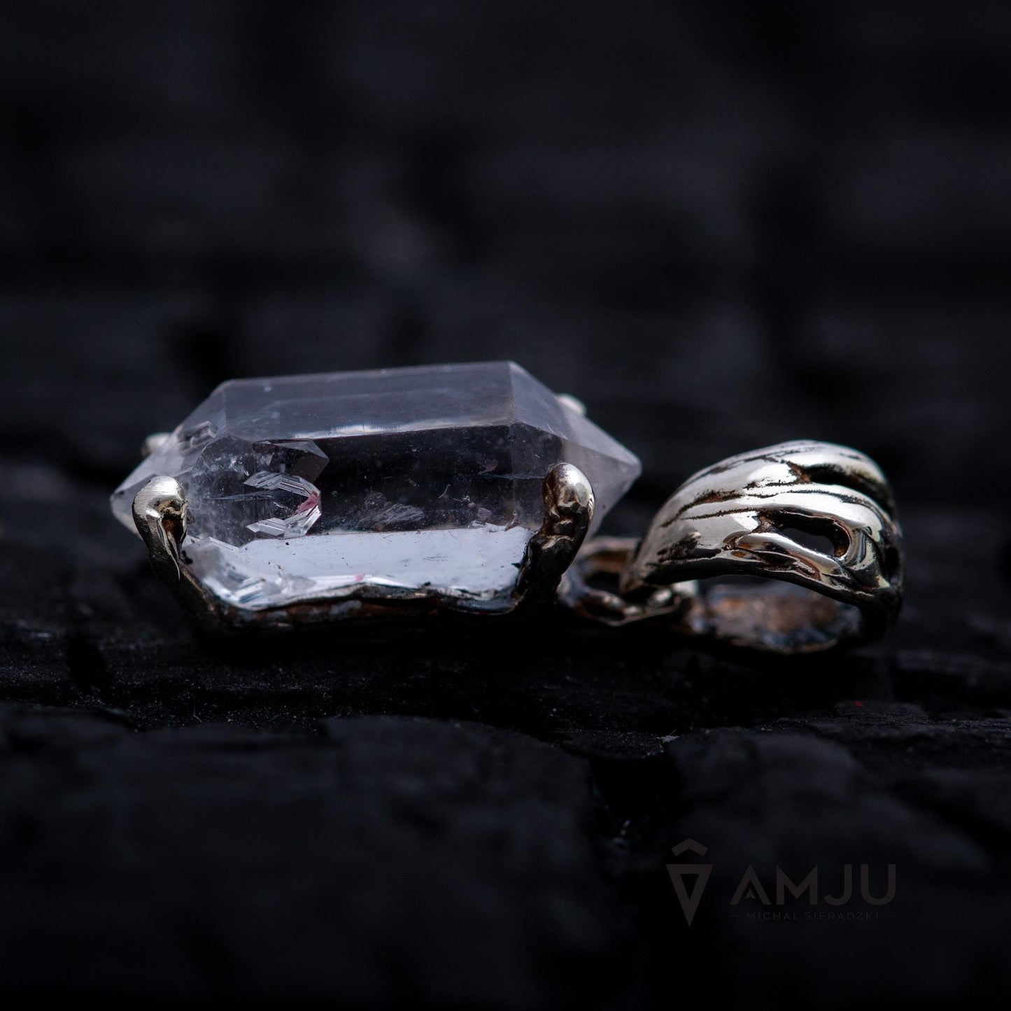 Tibetan Quartz with key formation, pendant