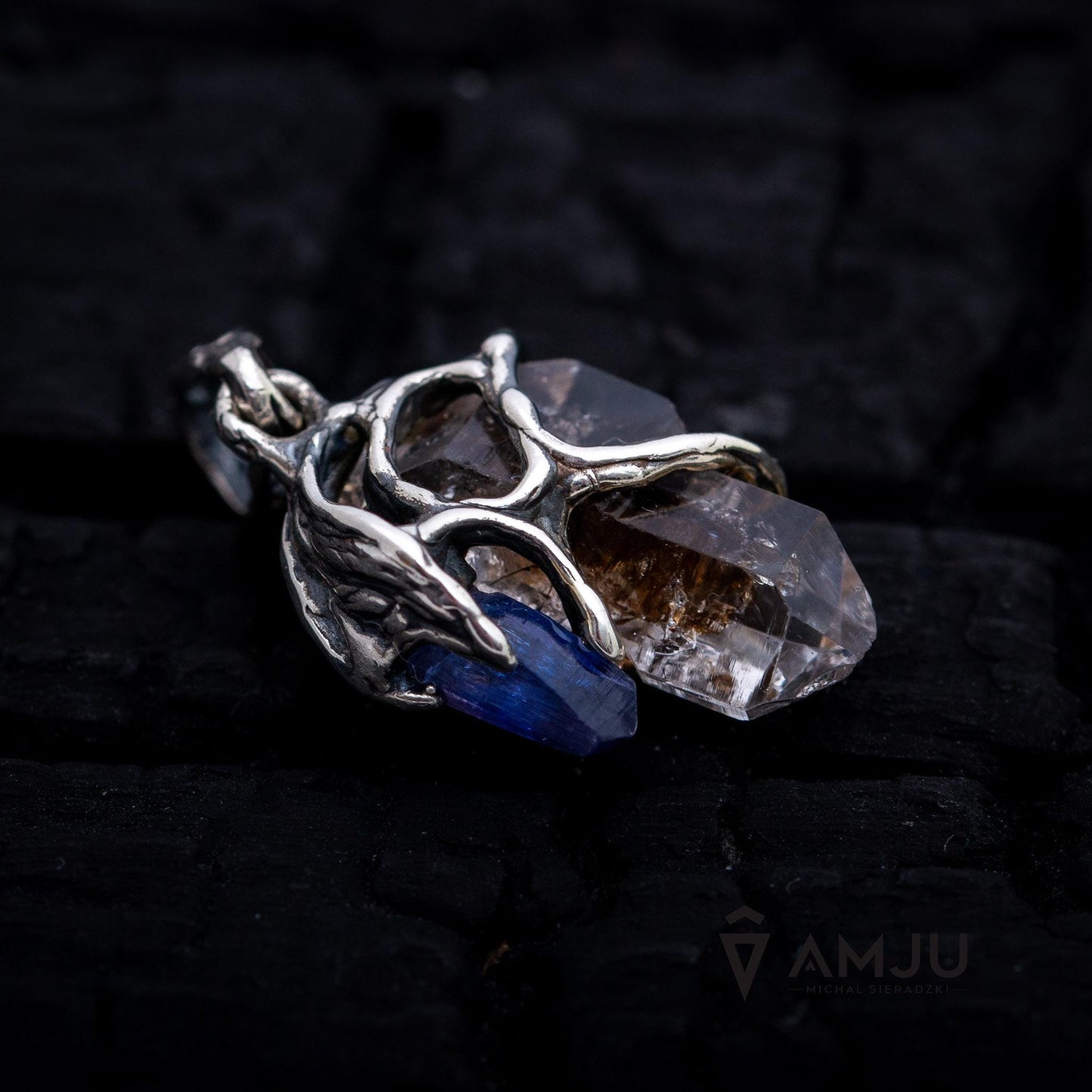Tibetan Quartz and Tanzanite, pendant