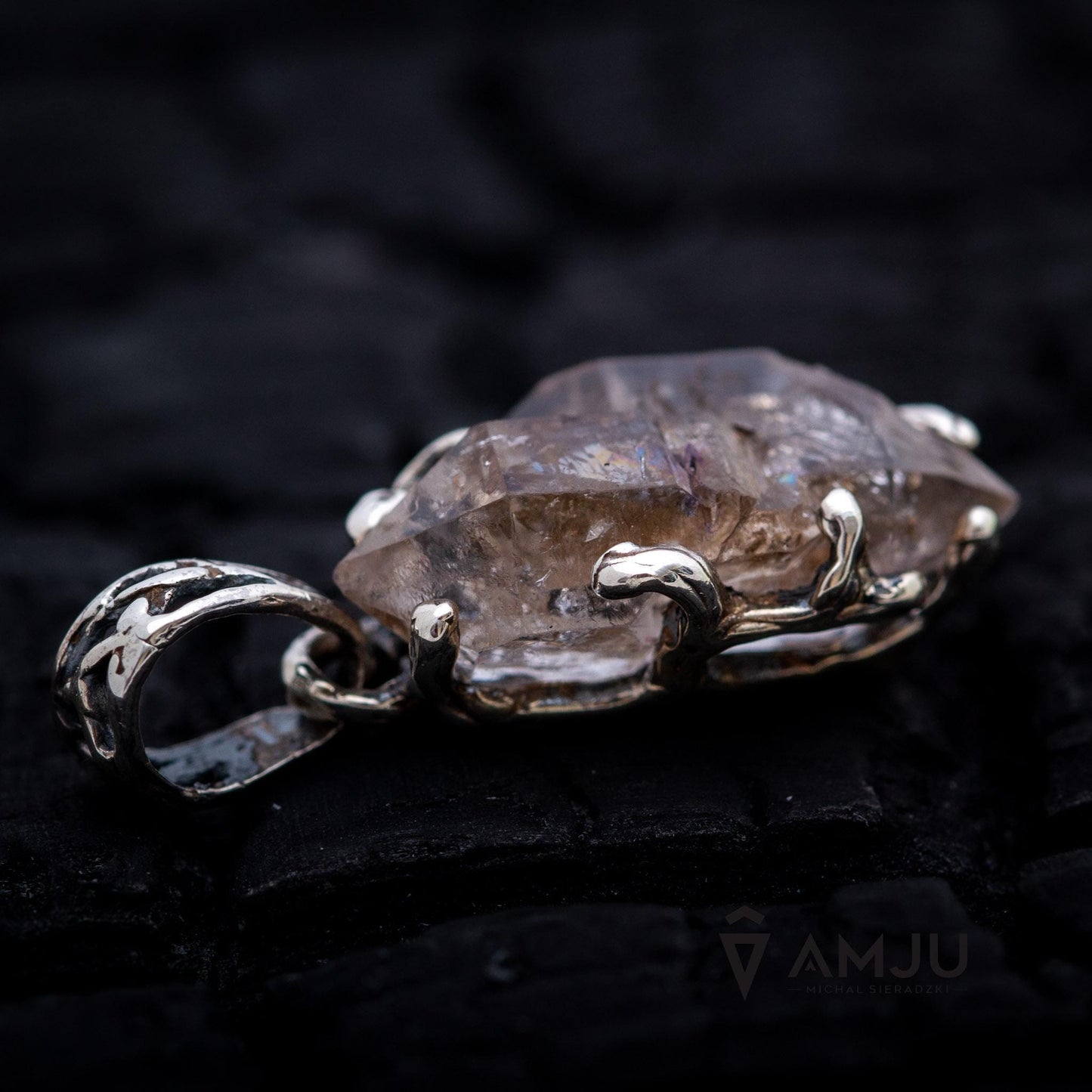 Twin Skeletal Tibetan Quartz, pendant