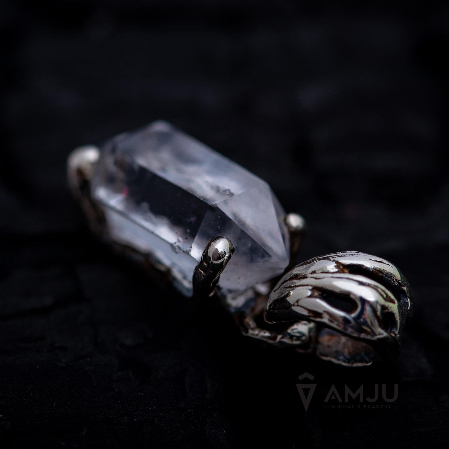 Tibetan Quartz with key formation, pendant