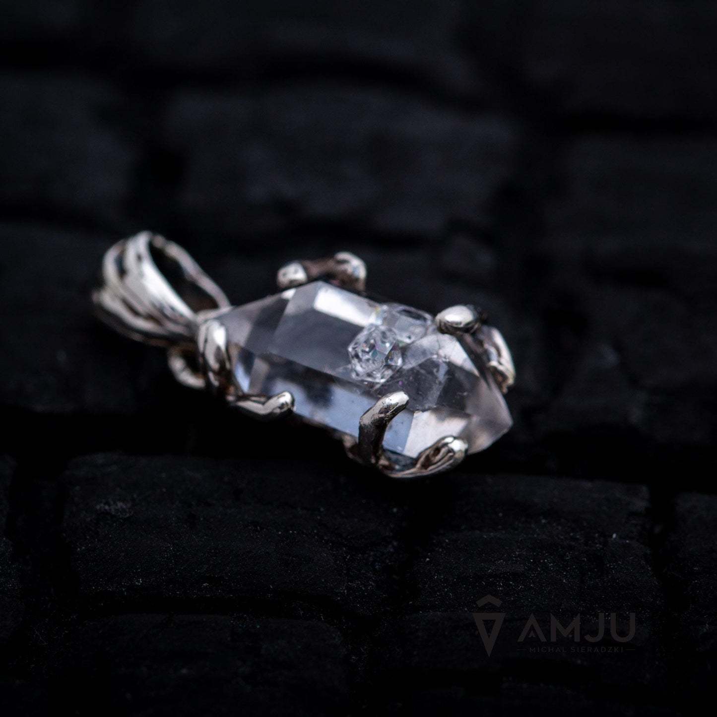 Tibetan Quartz with baby crystals, pendant