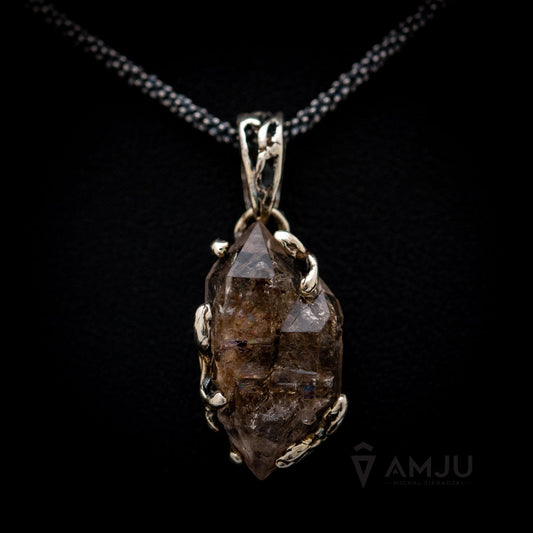 Twin Skeletal Tibetan Quartz, pendant