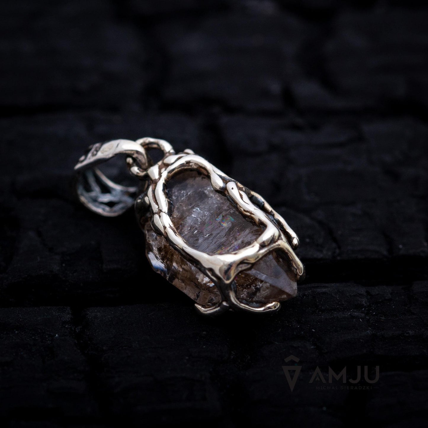 Twin Skeletal Tibetan Quartz, pendant