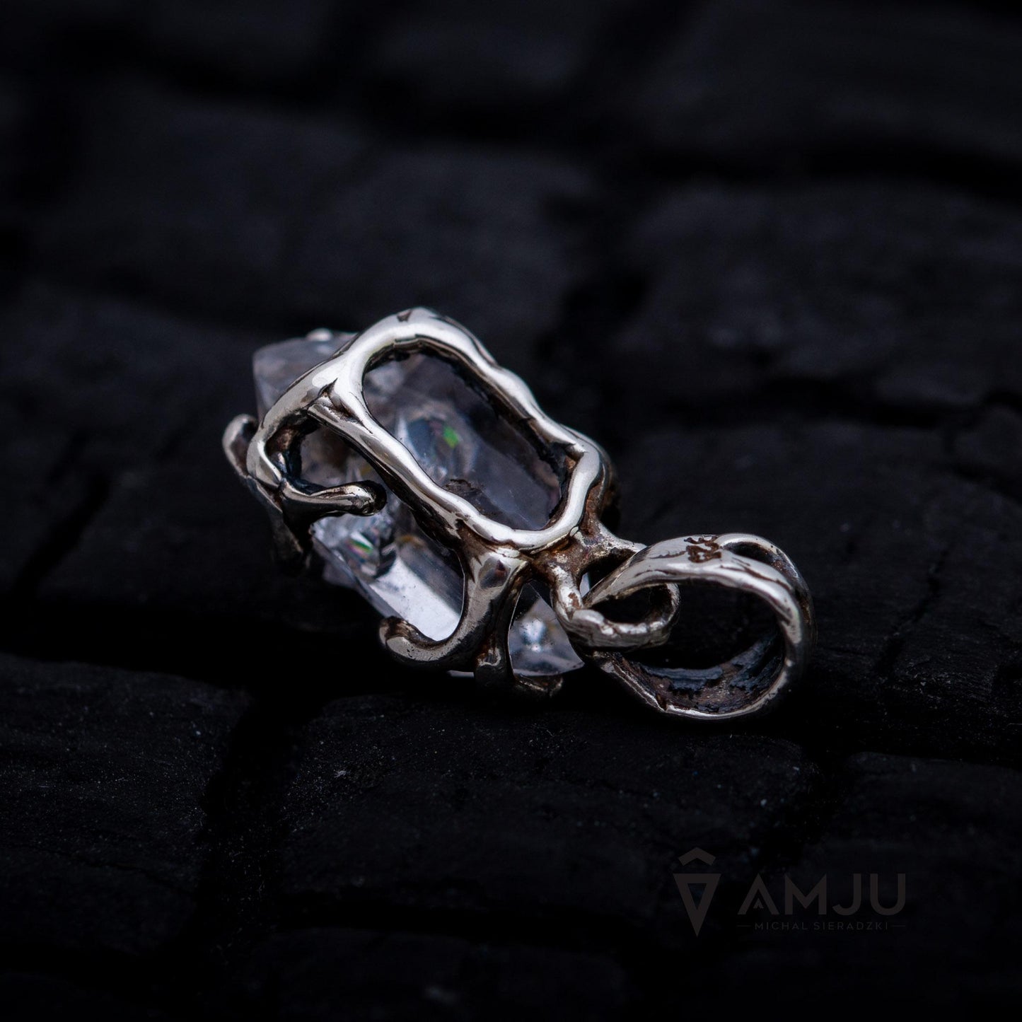 Tibetan Quartz with baby crystals, pendant