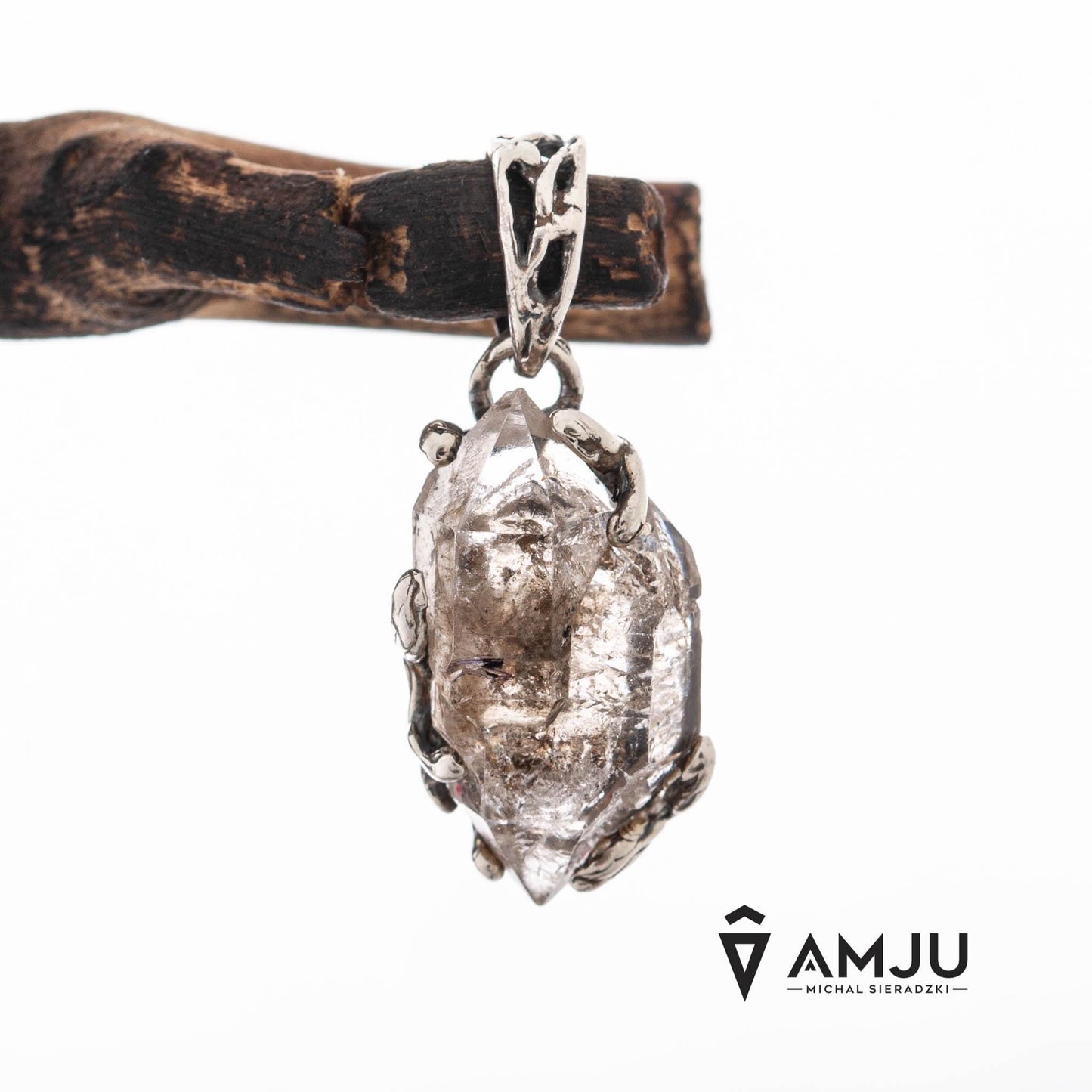 Twin Skeletal Tibetan Quartz, pendant