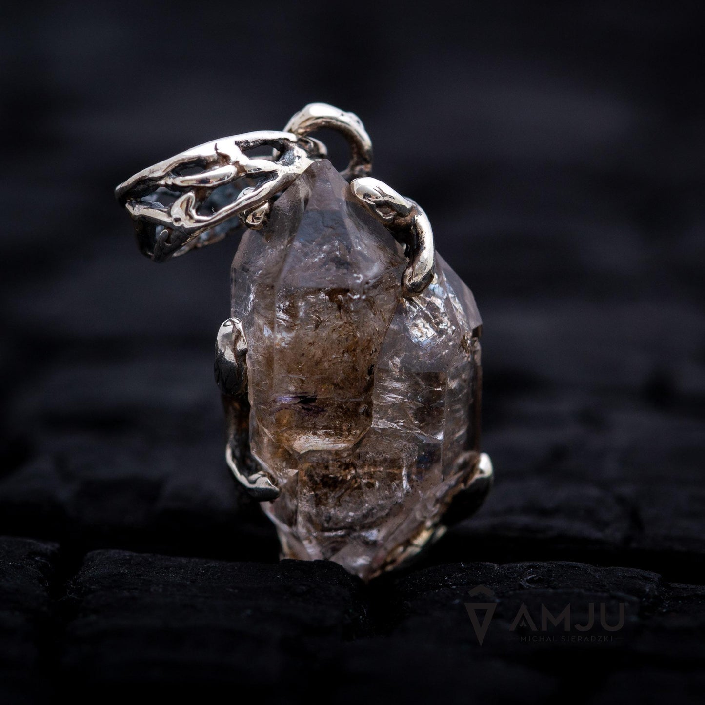 Twin Skeletal Tibetan Quartz, pendant