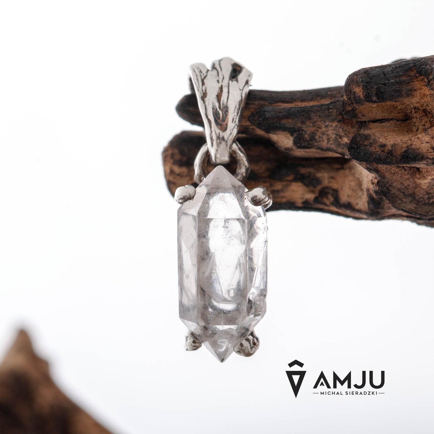 Tibetan Quartz with key formation, pendant