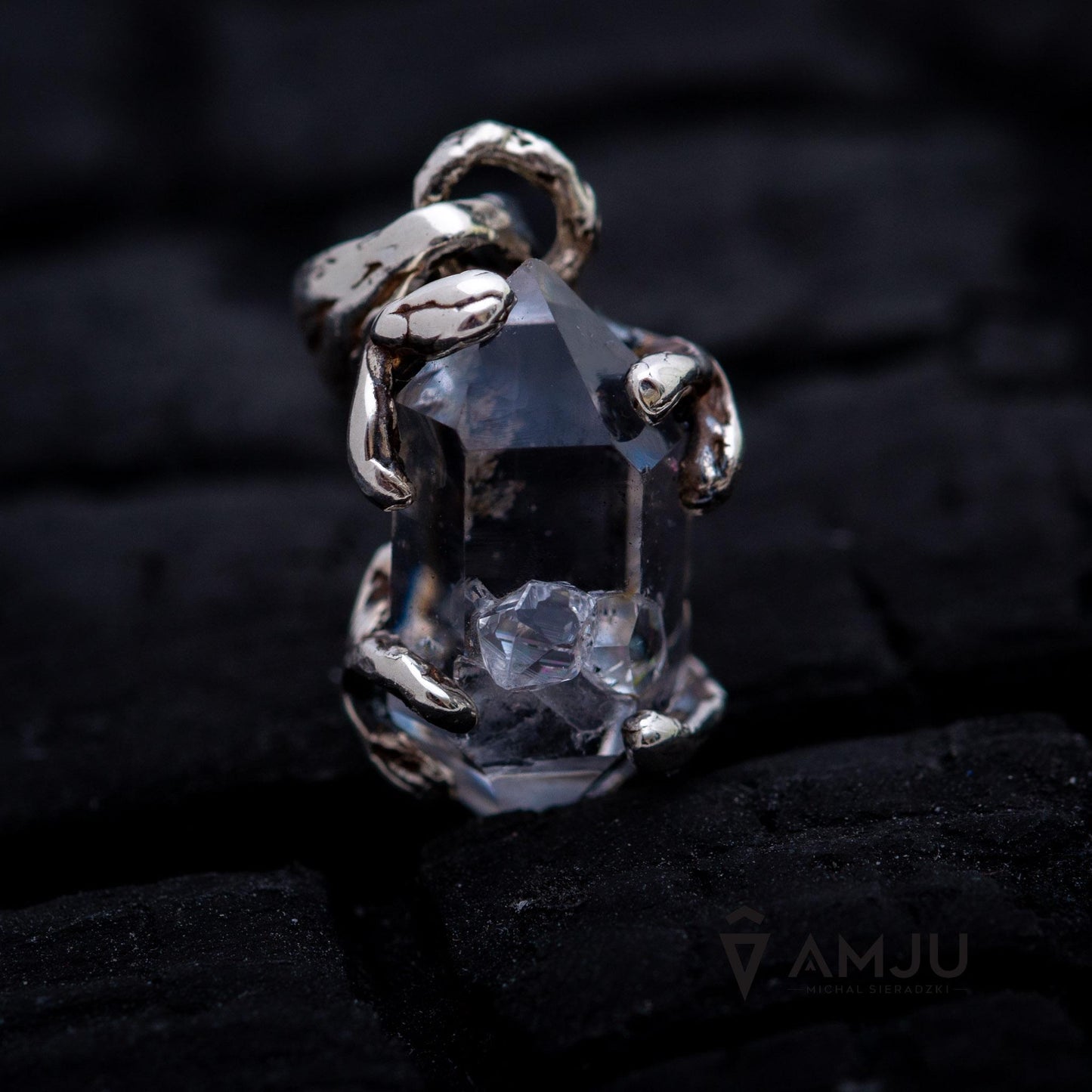 Tibetan Quartz with baby crystals, pendant